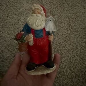 Festive Santa Figurine - Red and Blue